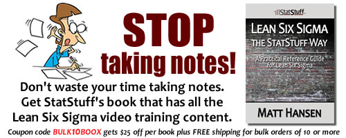 Stop taking notes! Instead of wasting time taking notes, get the book with the complete LSS training content.